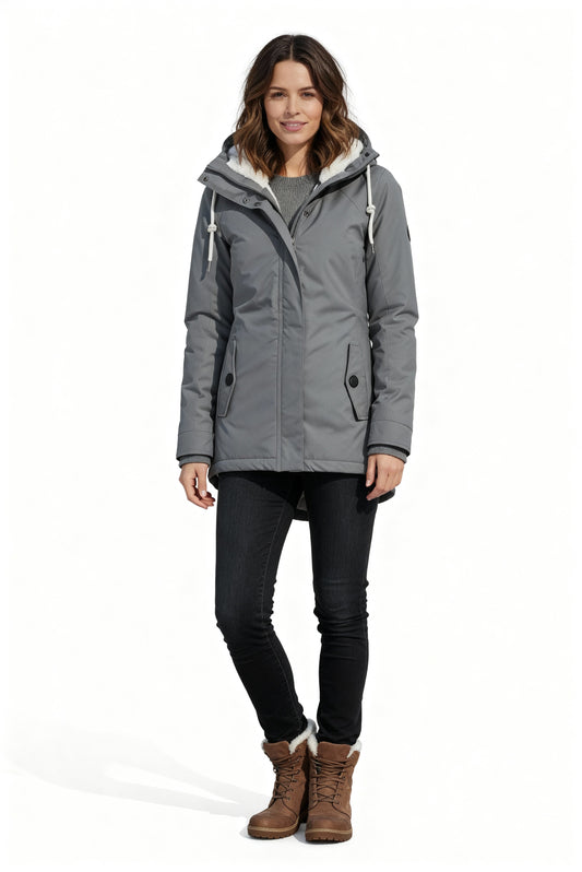 Winter Jacket Femme | Veste d’Hiver Chaude & Imperméable avec Capuche