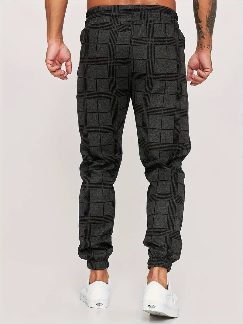 Wyatt | Pantalon Jogging Homme à Carreaux avec Taille Cordon