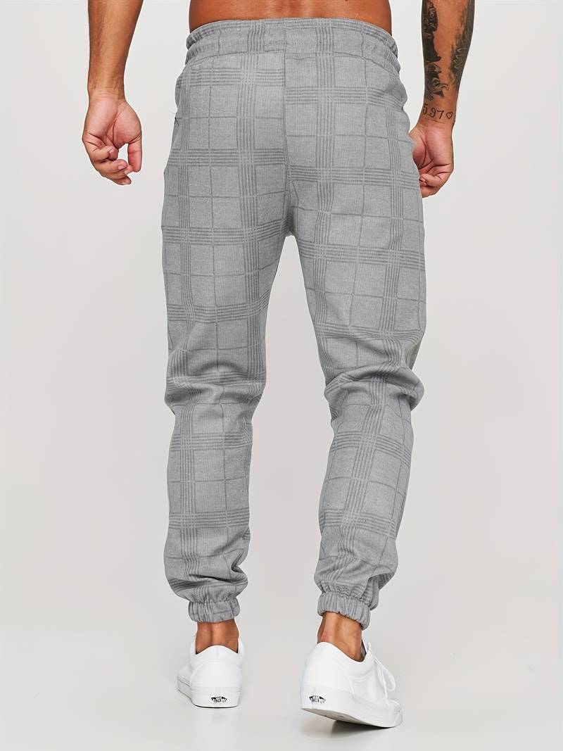 Wyatt | Pantalon Jogging Homme à Carreaux avec Taille Cordon