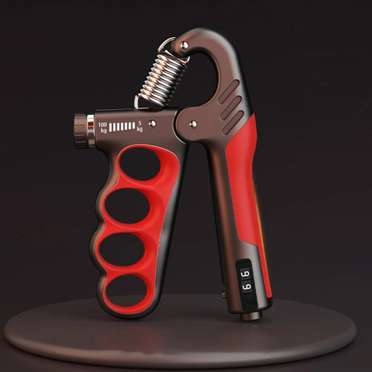 GripForge™ | Einstellbarer Handtrainer bis 100 kg mit Wiederholungszähler