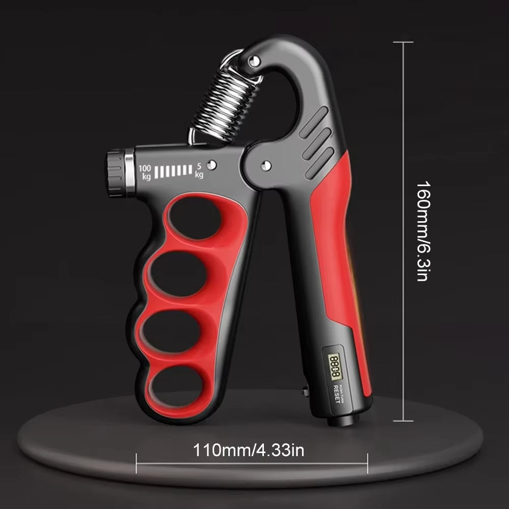 GripForge™ | Einstellbarer Handtrainer bis 100 kg mit Wiederholungszähler