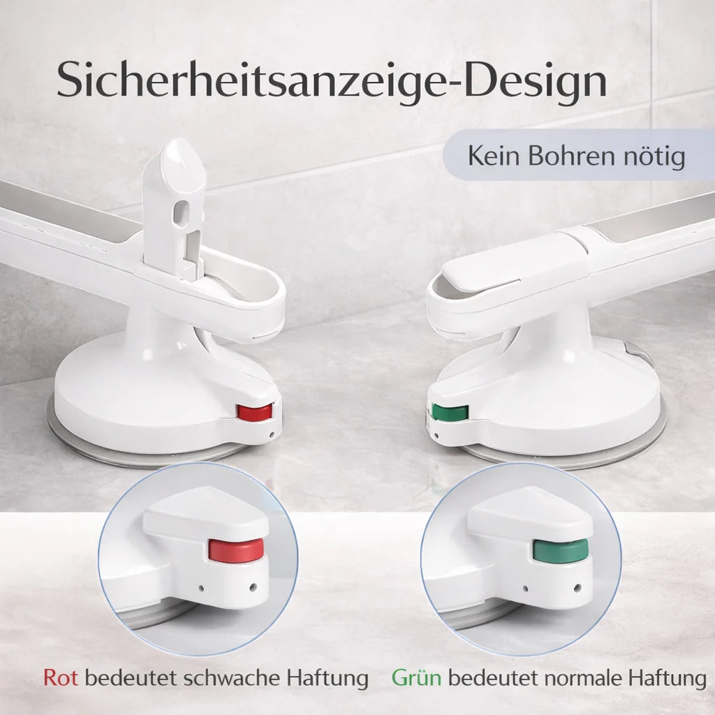 SuctionSure™ | Badezimmer-Haltegriff mit Saugnapf und Verriegelungsanzeige