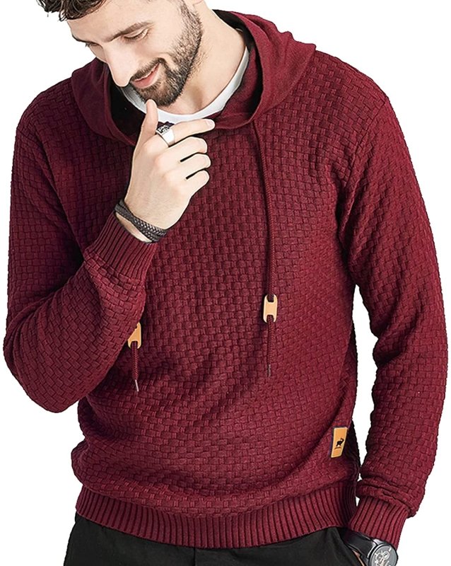 Sweat à Capuche Homme | Tricot Structuré | Style Urbain et Confort