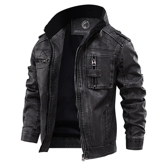 Rowan | Veste Homme Zippée Style Moto Effet Cuir Moderne