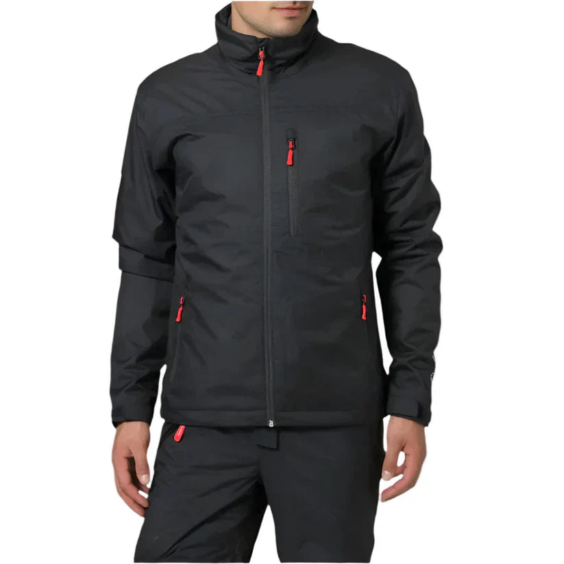 Theo | Veste Homme Imperméable à Col Montant avec Poches Zippées Multiples | Coupe Outdoor Respirante et Coupe-Vent
