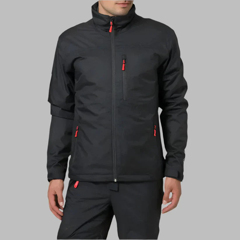 Theo | Veste Homme Imperméable à Col Montant avec Poches Zippées Multiples | Coupe Outdoor Respirante et Coupe-Vent