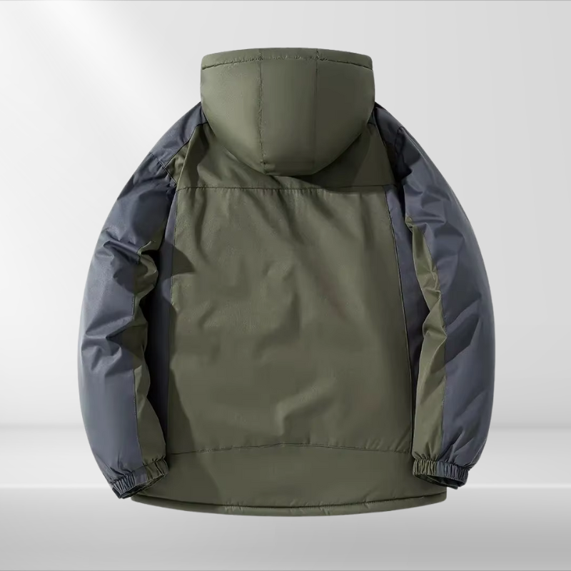 Silas | Veste d’Hiver Homme Imperméable à Capuche avec Doublure Polaire