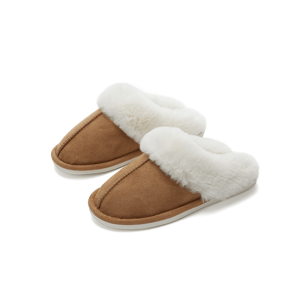 Liliane | Chaussons Femme Doublés en Fourrure Synthétique | Confort et Chaleur