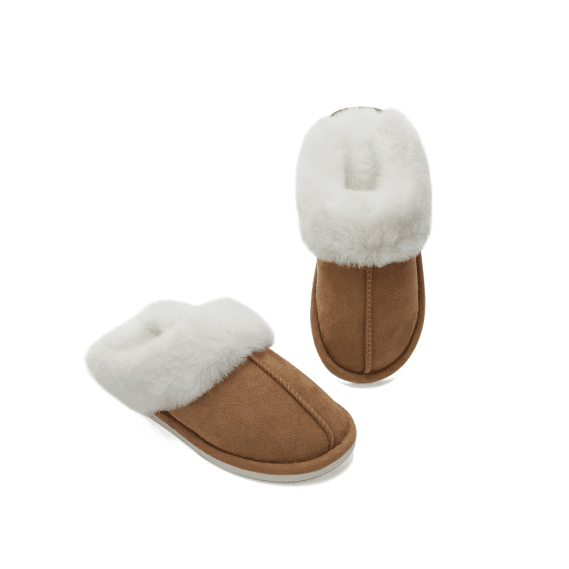 Liliane | Chaussons Femme Doublés en Fourrure Synthétique | Confort et Chaleur