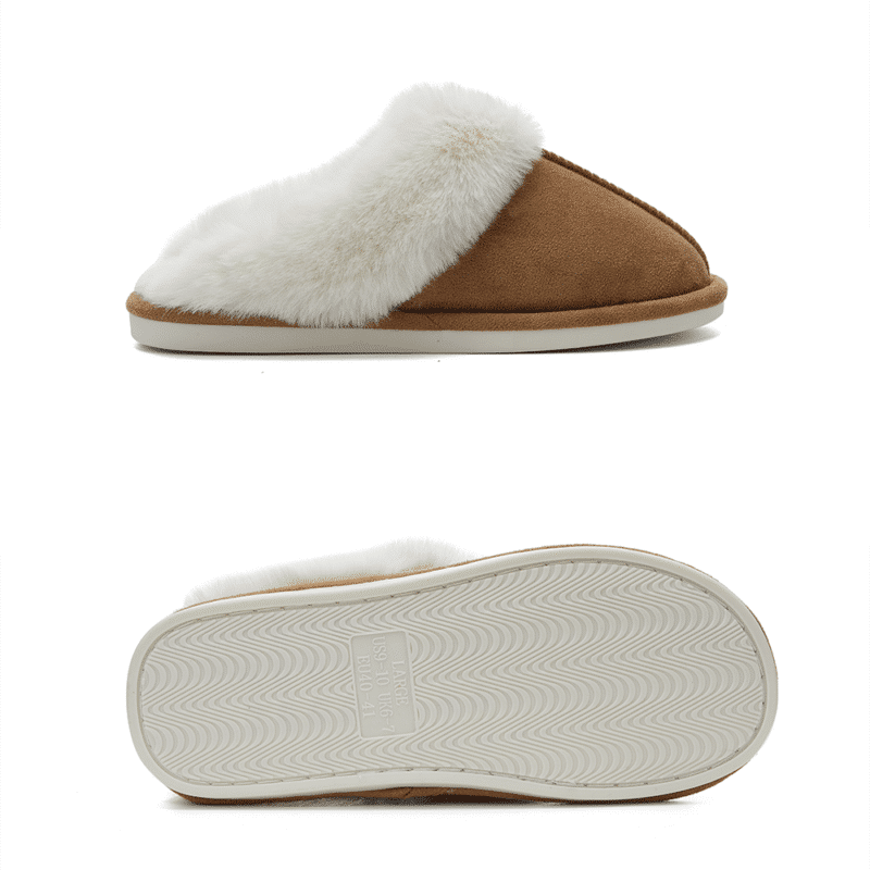 Liliane | Chaussons Femme Doublés en Fourrure Synthétique | Confort et Chaleur