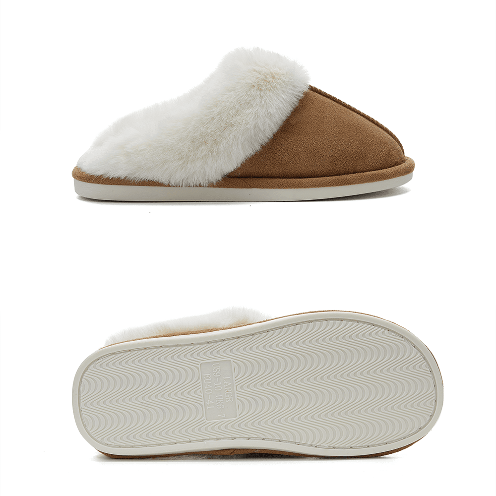 Liliane | Chaussons Femme Doublés en Fourrure Synthétique | Confort et Chaleur