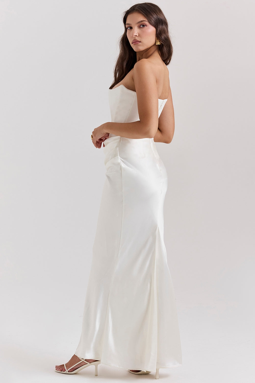 Robe maxi élégante sans bretelles — idéale pour soirée, cocktail et mariage