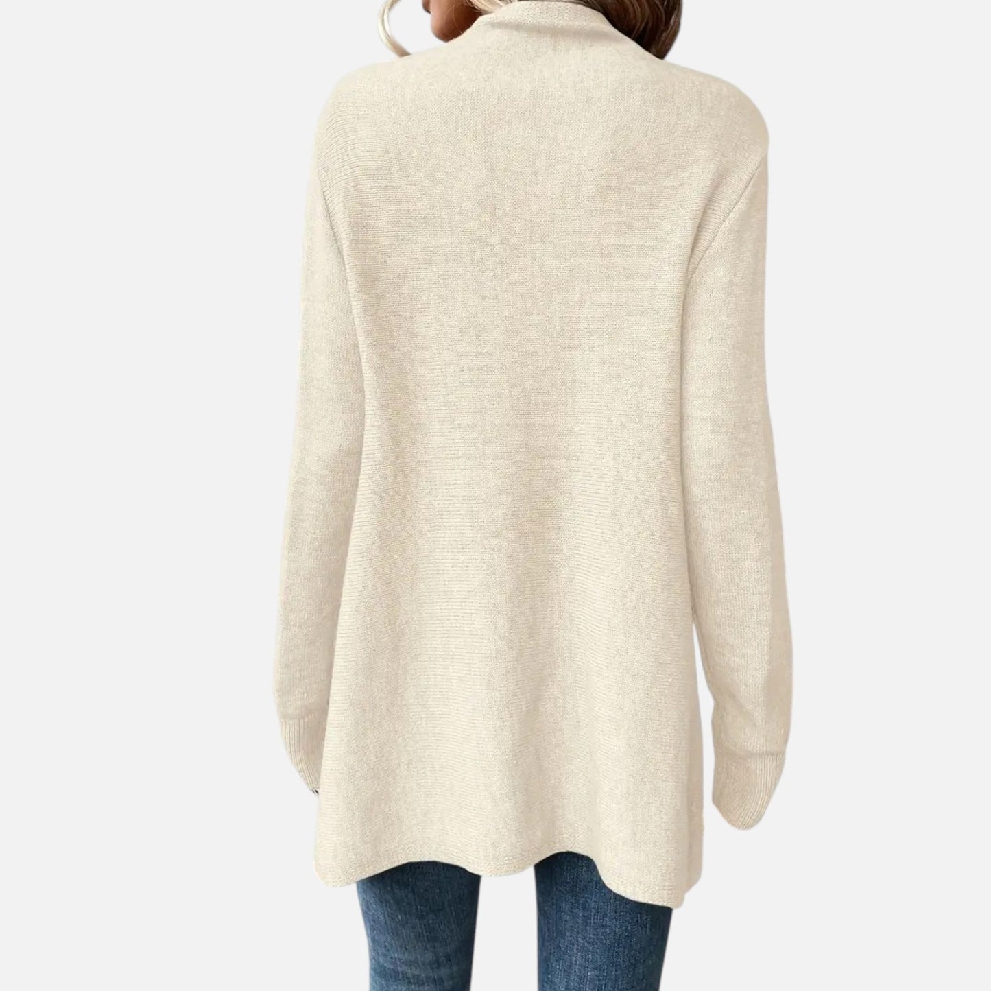 Janisse | Pull Femme à Col Drapé avec Franges et Pampilles Couleur Unie