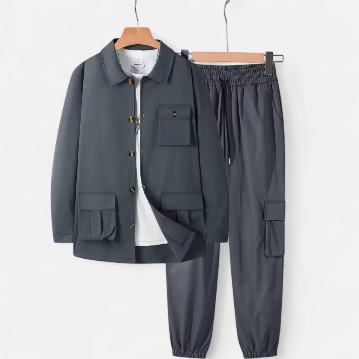 Ambrose | Ensemble Homme Casual Workwear à Poches Multiples avec Jogger à Taille Ajustable