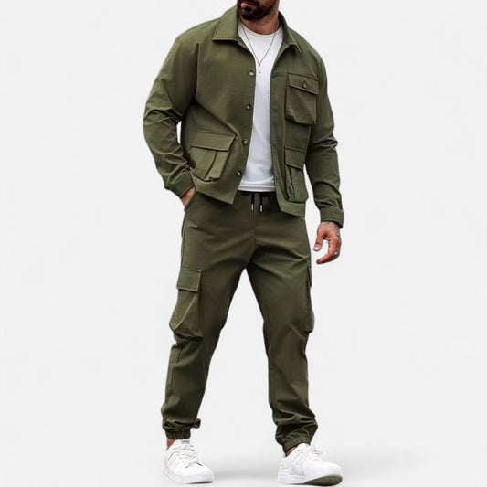Ambrose | Ensemble Homme Casual Workwear à Poches Multiples avec Jogger à Taille Ajustable