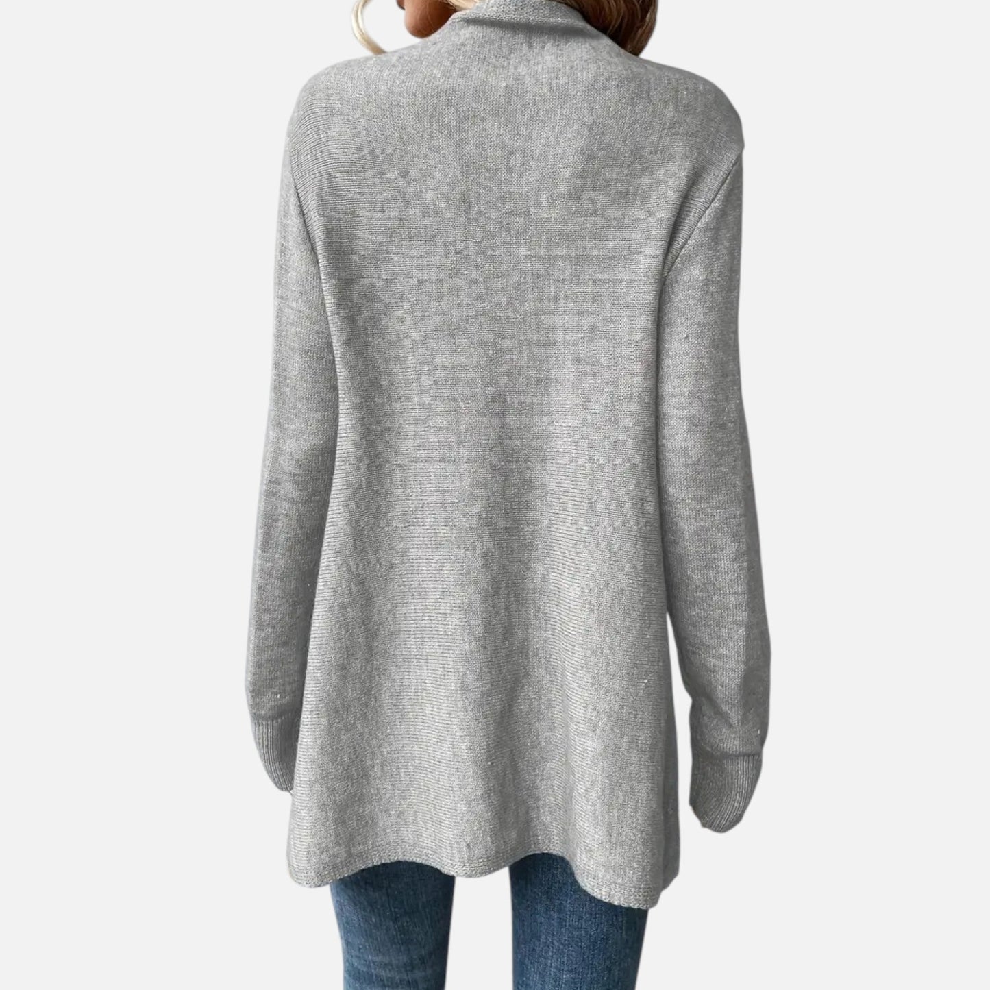 Janisse | Pull Femme à Col Drapé avec Franges et Pampilles Couleur Unie