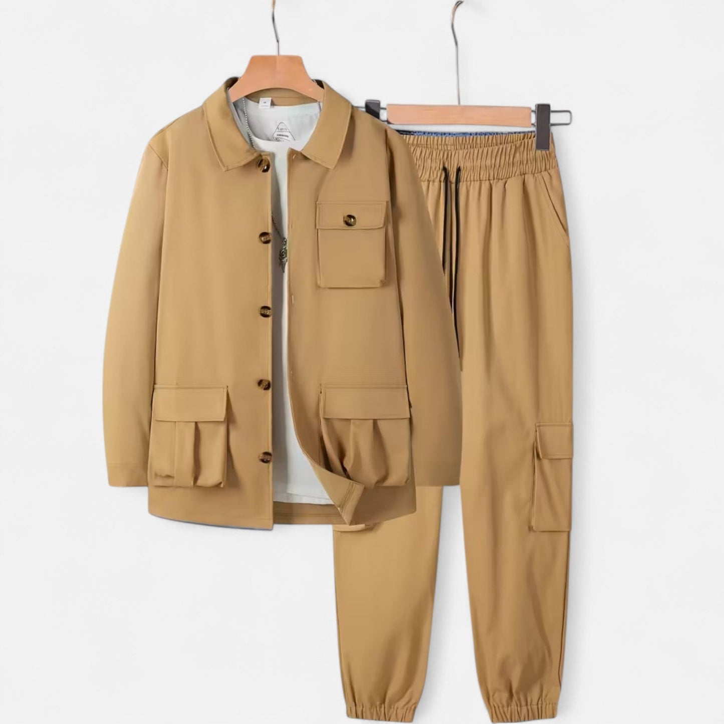 Ambrose | Ensemble Homme Casual Workwear à Poches Multiples avec Jogger à Taille Ajustable