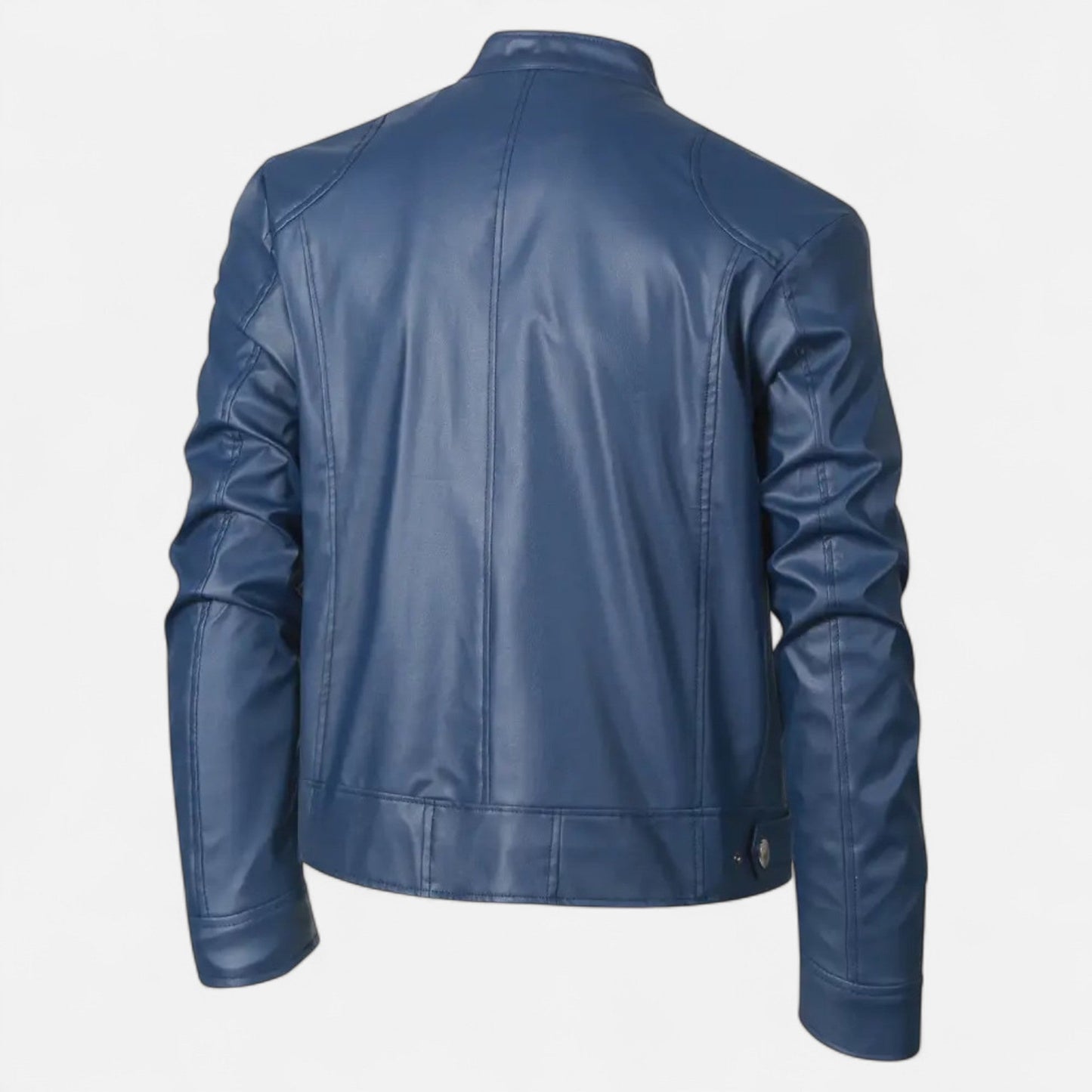Alden | Veste Homme Style Moto Aspect Cuir avec Fermeture Zippée