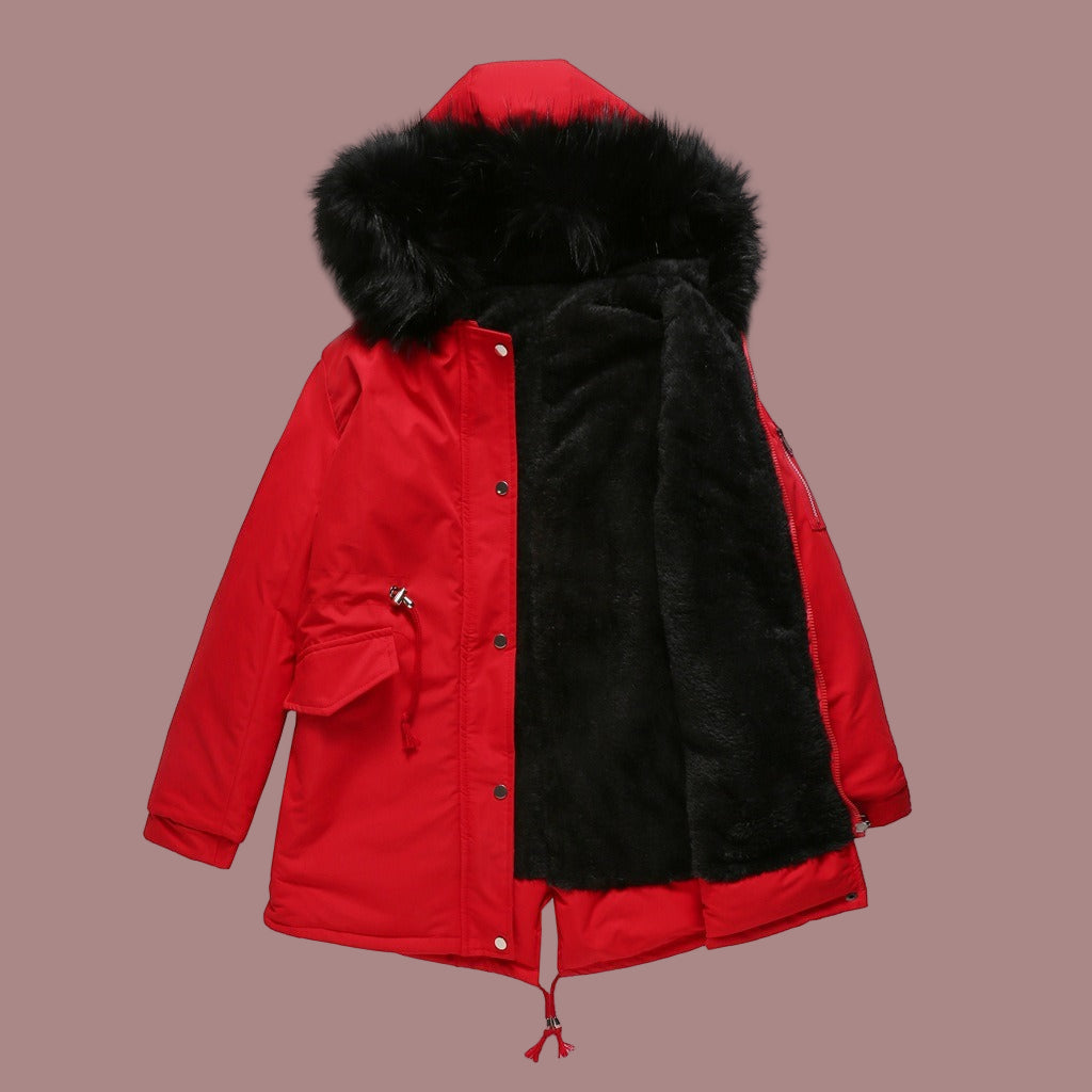 Geneviève | Parka Femme Imperméable avec Capuche et Taille Ajustable