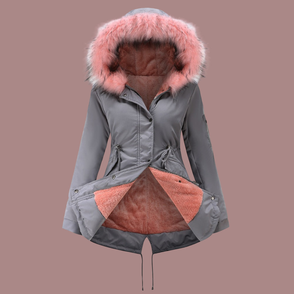 Geneviève | Parka Femme Imperméable avec Capuche et Taille Ajustable