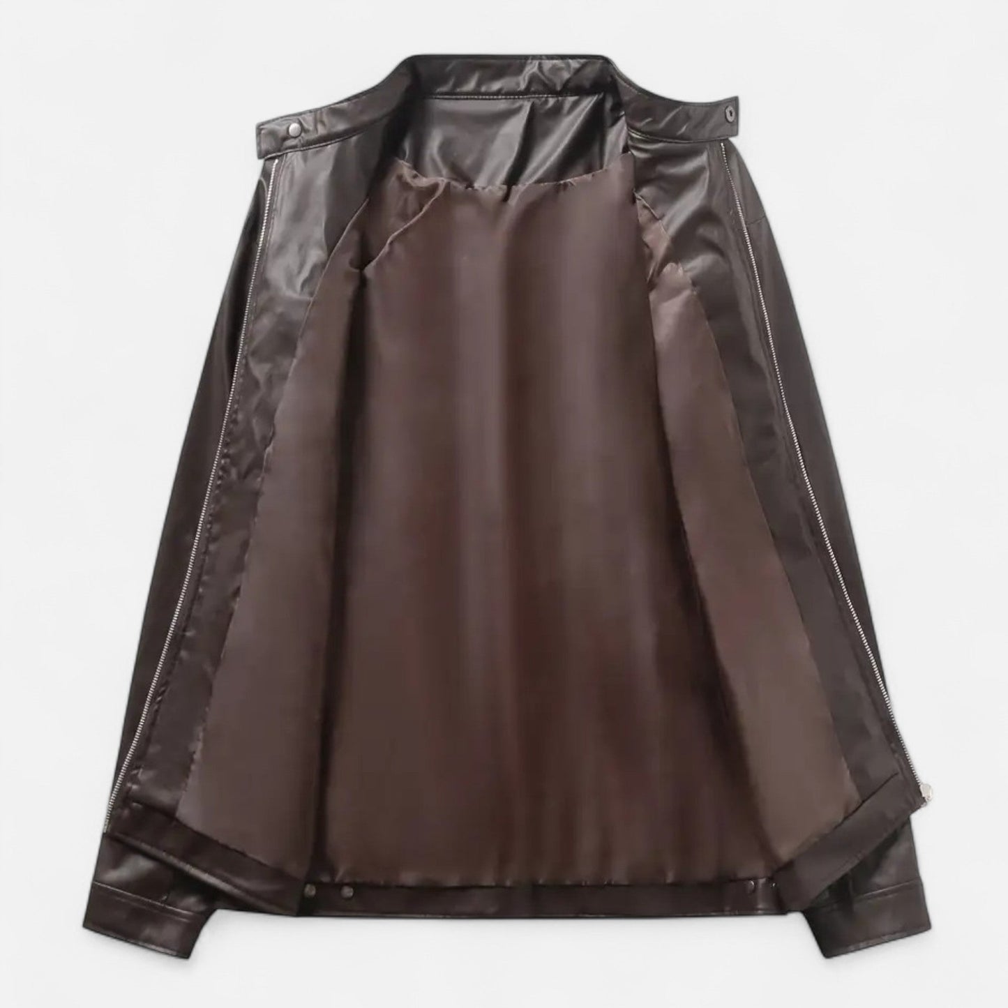 Alden | Veste Homme Style Moto Aspect Cuir avec Fermeture Zippée