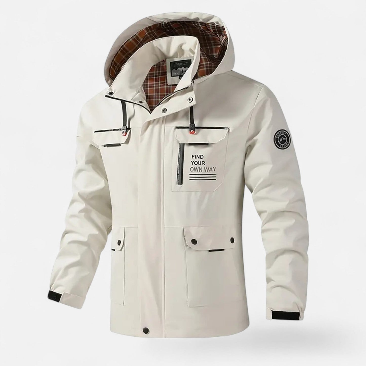 Alaric | Veste Softshell Homme Légère Coupe-Vent avec Capuche et Cordons