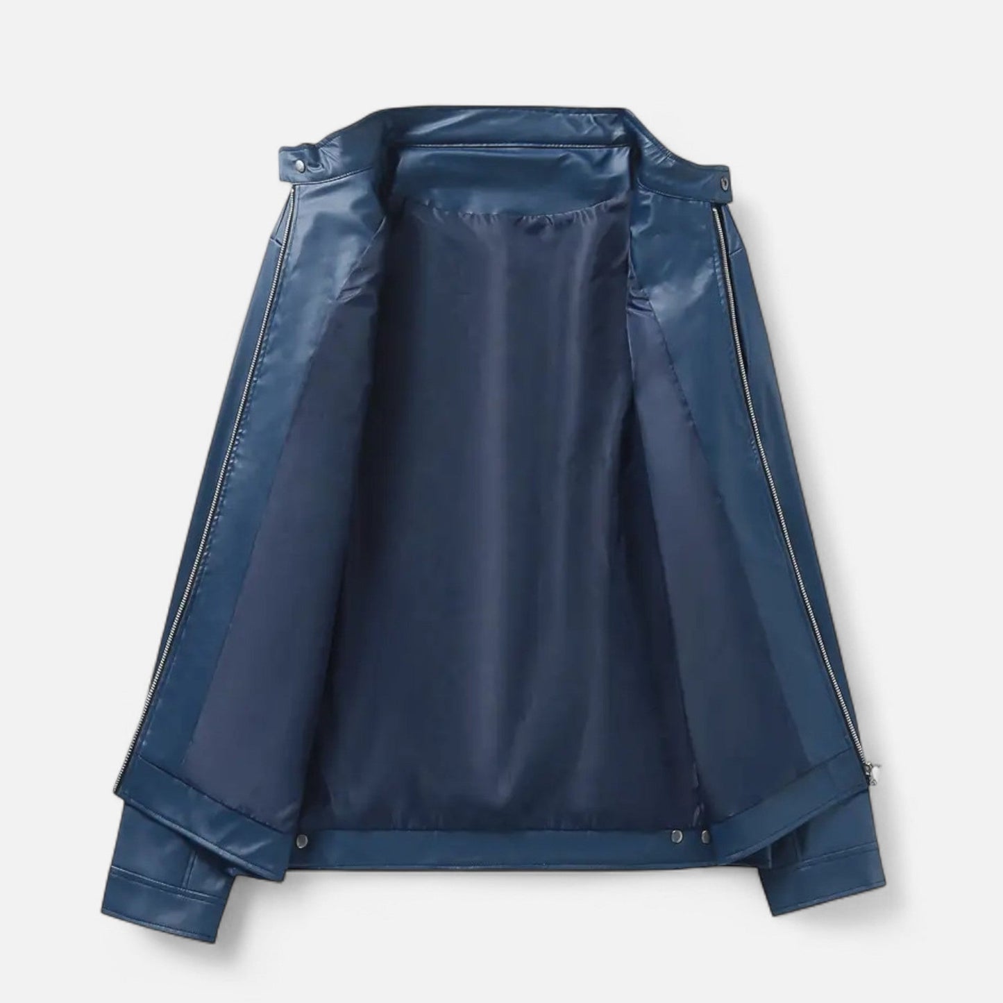 Alden | Veste Homme Style Moto Aspect Cuir avec Fermeture Zippée