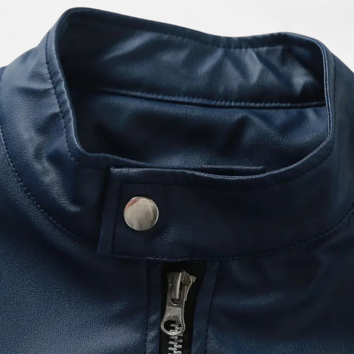 Alden | Veste Homme Style Moto Aspect Cuir avec Fermeture Zippée