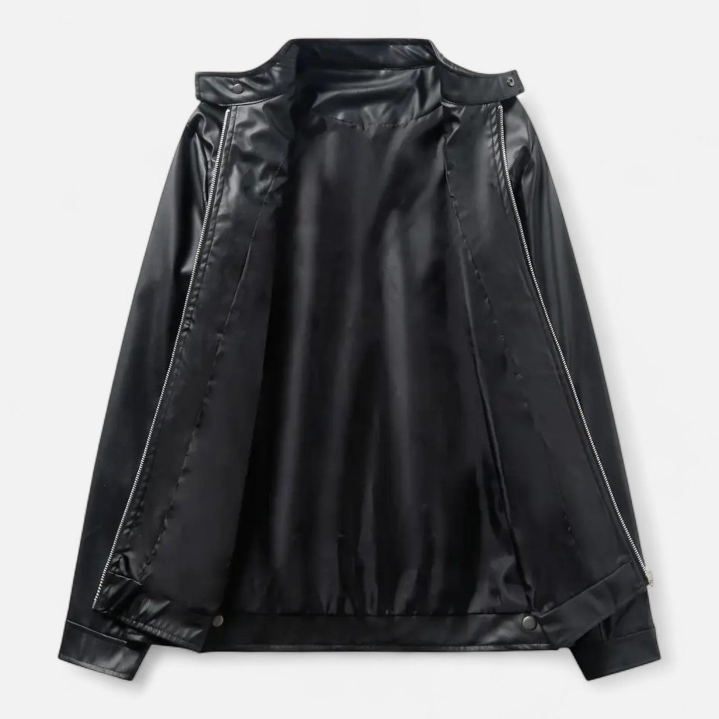 Alden | Veste Homme Style Moto Aspect Cuir avec Fermeture Zippée