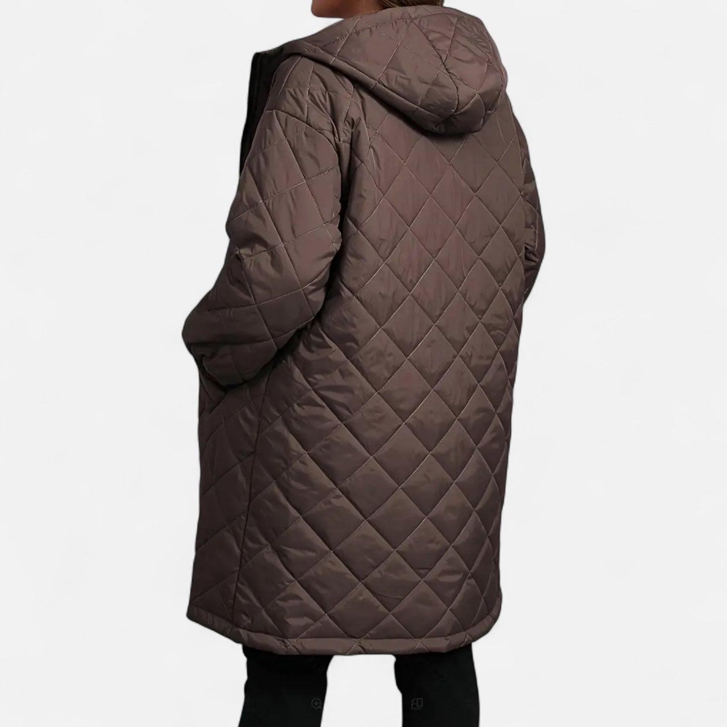 Malorie | Manteau Femme Matelassé à Capuche Automne Hiver Élégant