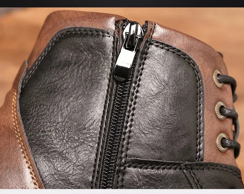 Beaumont | Bottines Homme à Lacets avec Fermeture Éclair Latérale & Semelle Robuste Antidérapante
