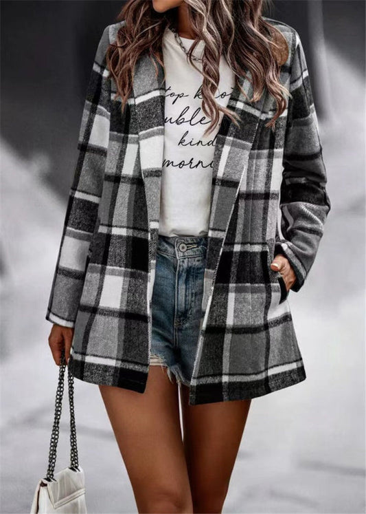 Blancheline | Surchemise légère à carreaux en coton pour femme