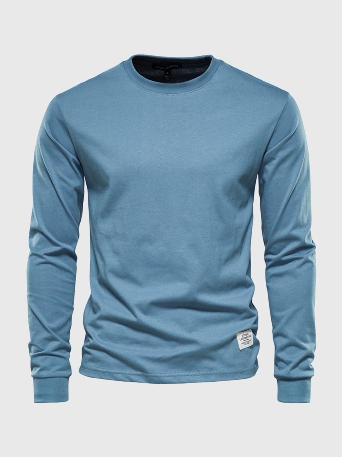Leonard | Sweatshirt Homme Col Rond | T-Shirt Manches Longues Basique Coton Uni