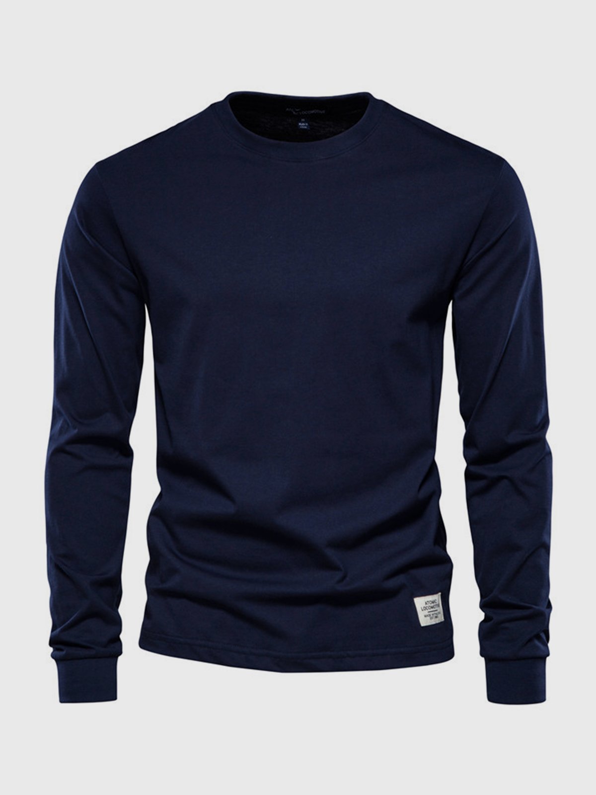 Leonard | Sweatshirt Homme Col Rond | T-Shirt Manches Longues Basique Coton Uni