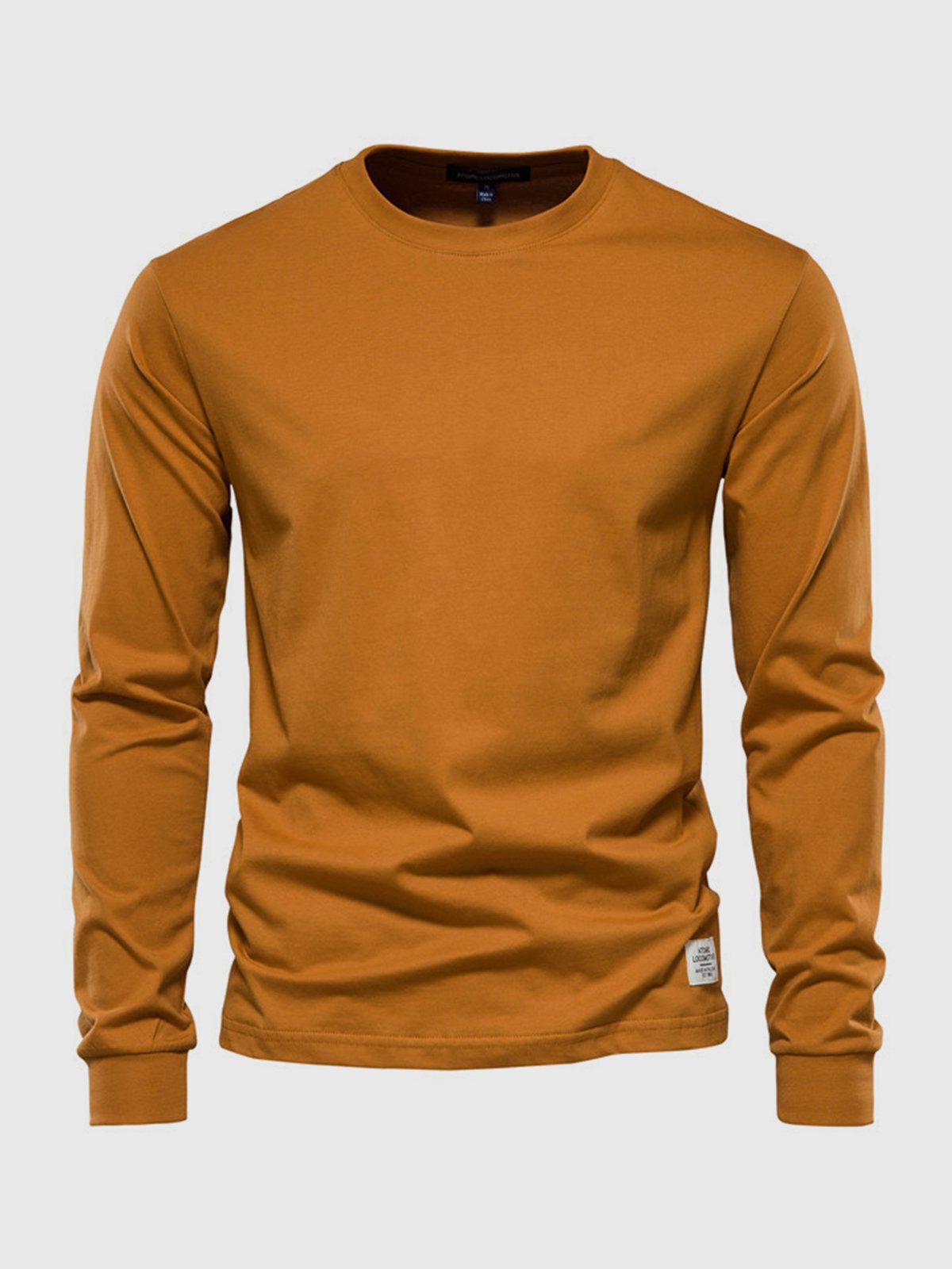 Leonard | Sweatshirt Homme Col Rond | T-Shirt Manches Longues Basique Coton Uni