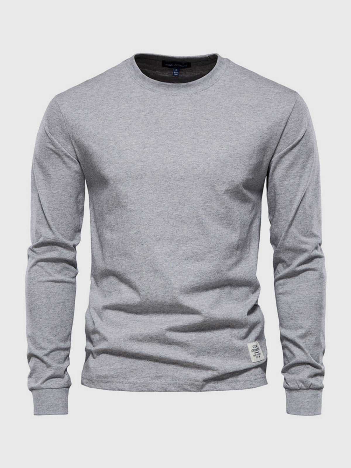 Leonard | Sweatshirt Homme Col Rond | T-Shirt Manches Longues Basique Coton Uni