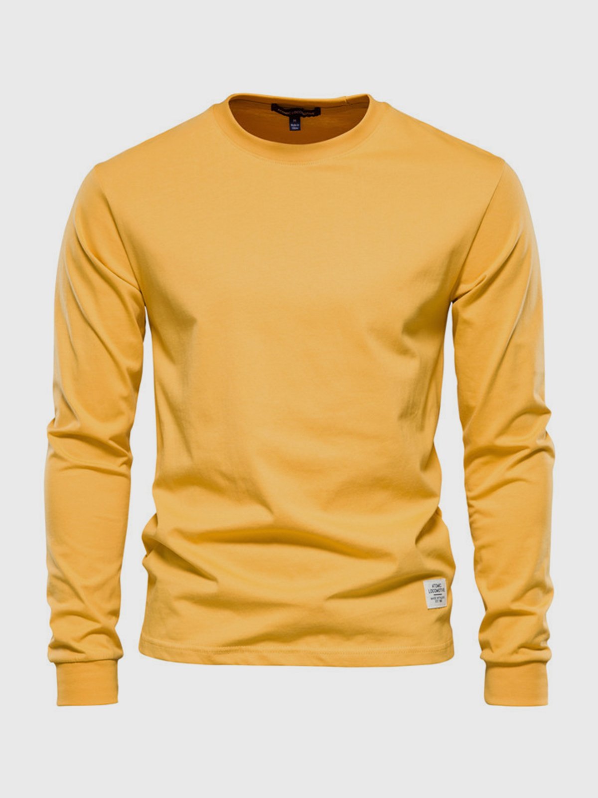 Leonard | Sweatshirt Homme Col Rond | T-Shirt Manches Longues Basique Coton Uni