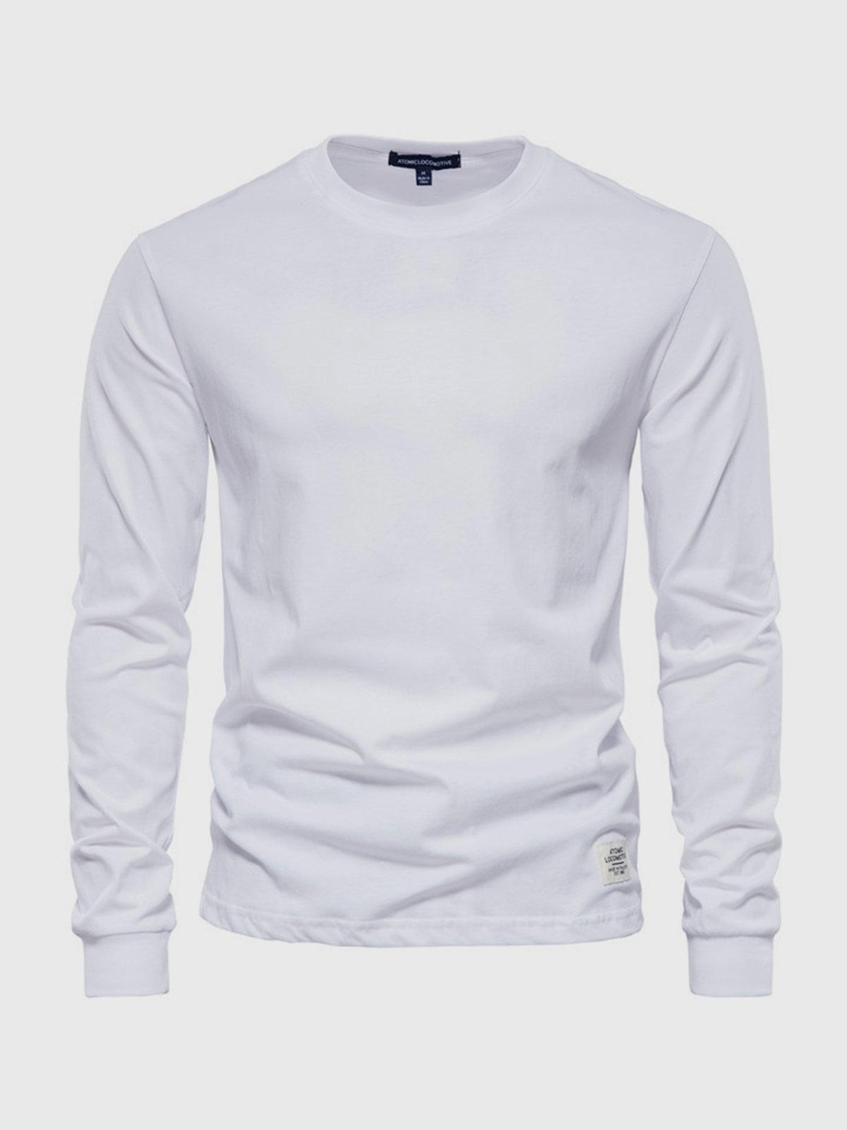 Leonard | Sweatshirt Homme Col Rond | T-Shirt Manches Longues Basique Coton Uni