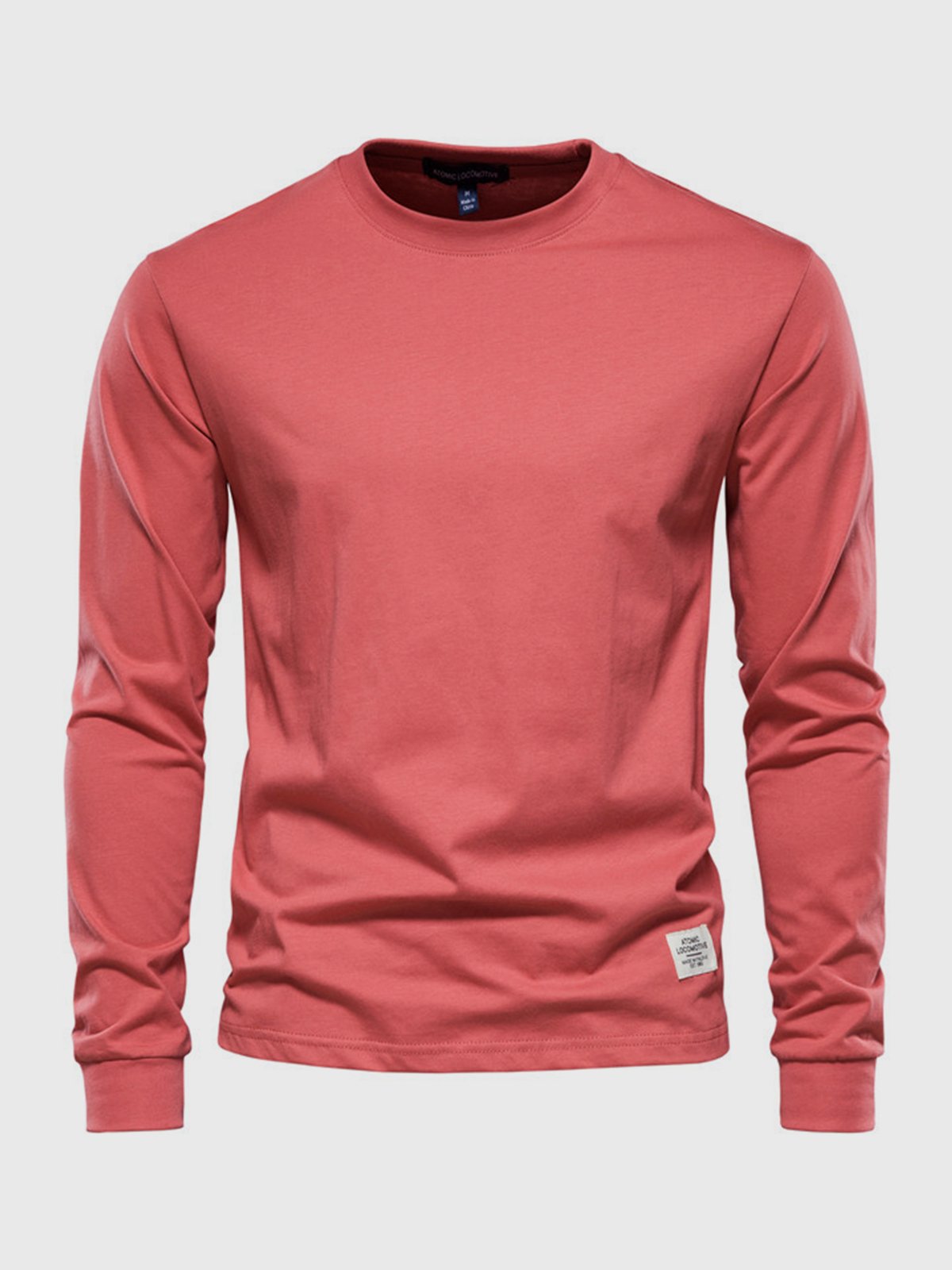Leonard | Sweatshirt Homme Col Rond | T-Shirt Manches Longues Basique Coton Uni