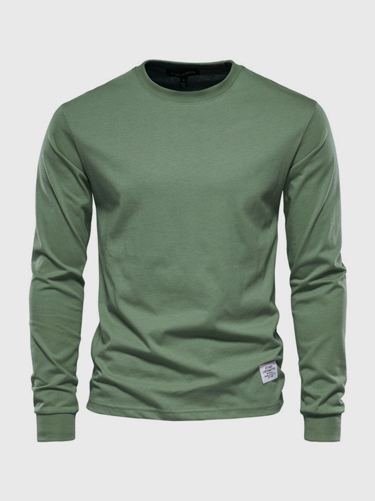 Leonard | Sweatshirt Homme Col Rond | T-Shirt Manches Longues Basique Coton Uni
