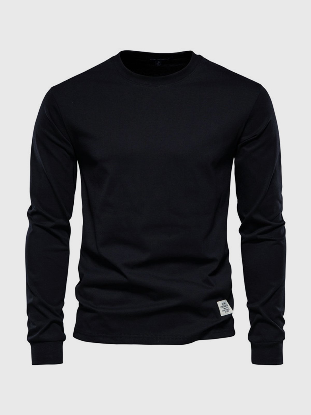 Leonard | Sweatshirt Homme Col Rond | T-Shirt Manches Longues Basique Coton Uni
