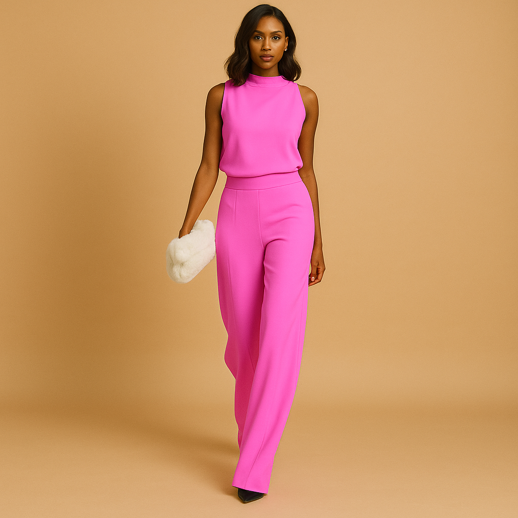 Jumpsuit Femme Col Haut | Coupe Fluide et Élégante pour Soirées et Événements