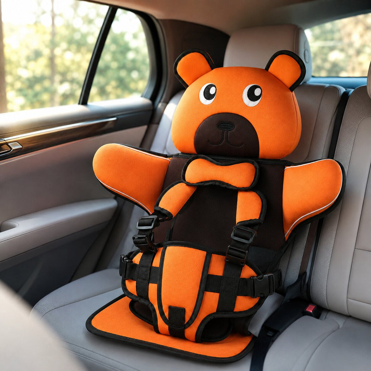 BärenKuschel™ | Gepolsterte Kindersitzunterlage mit niedlichem Bärendesign