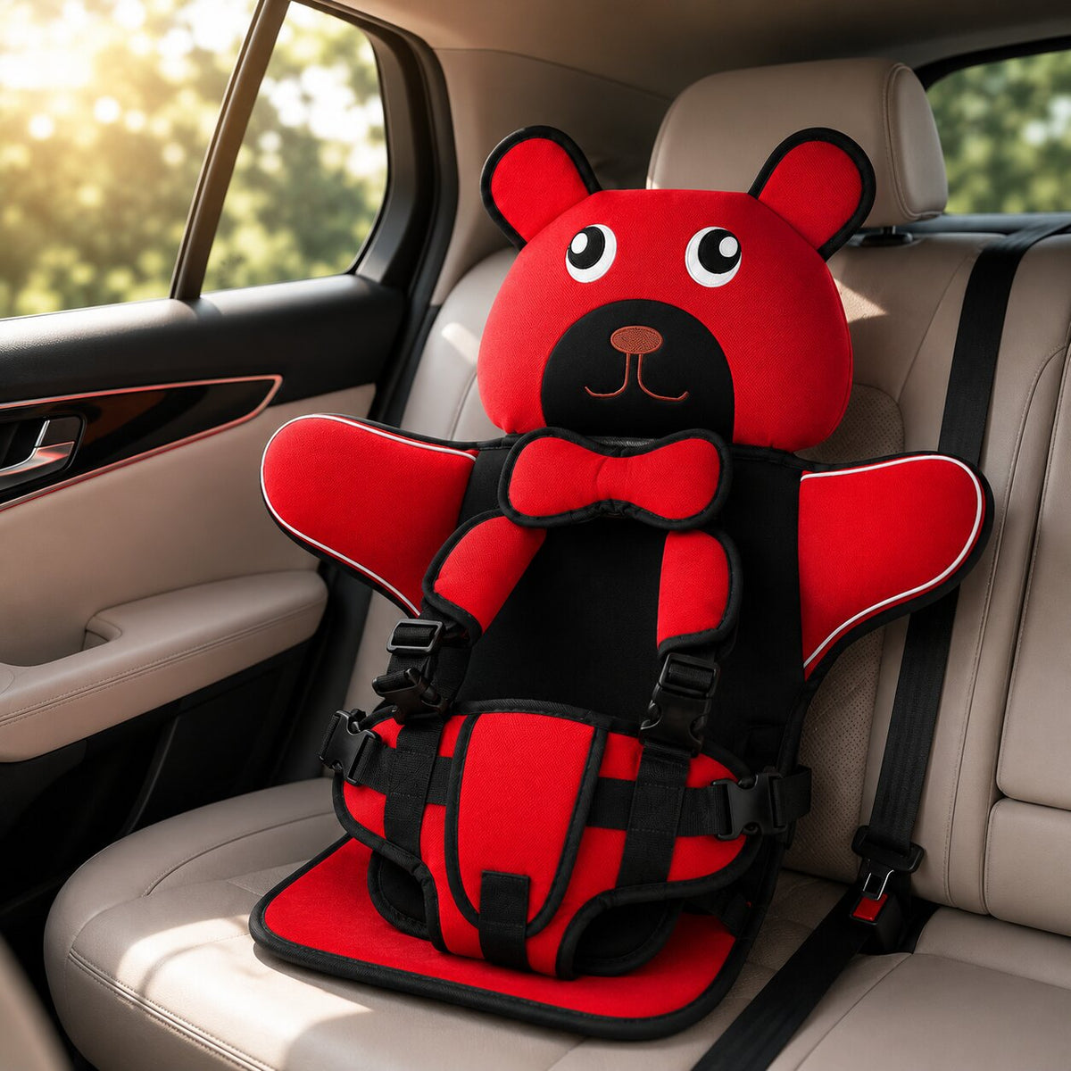 BärenKuschel™ | Gepolsterte Kindersitzunterlage mit niedlichem Bärendesign
