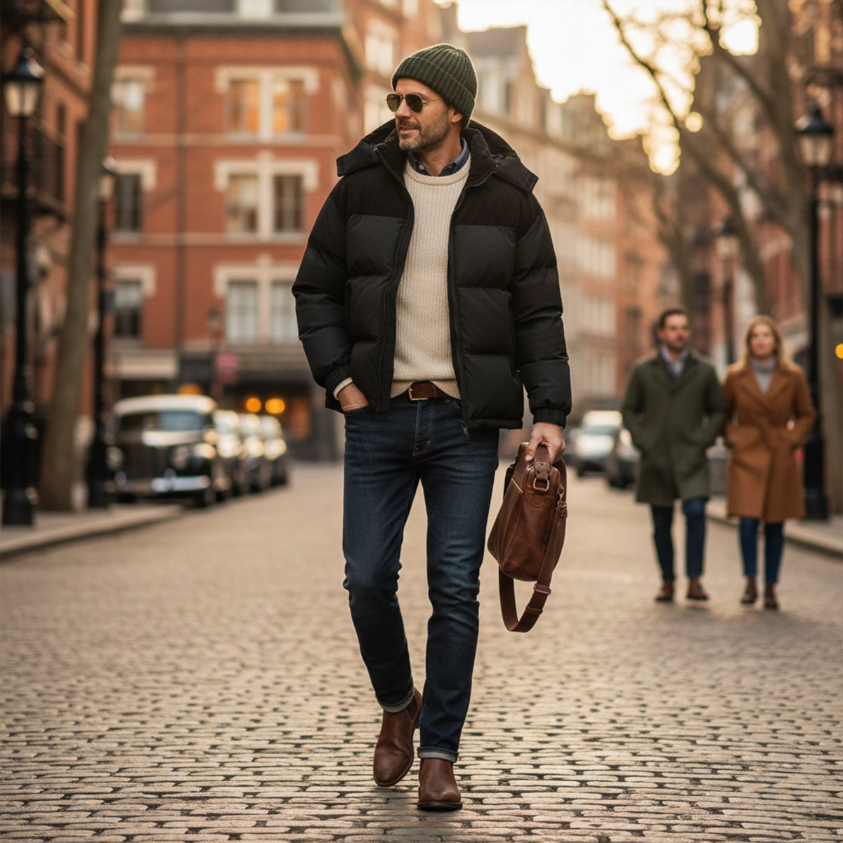 Veste Homme Hiver Matelassée avec Capuche – Chaude, Protectrice & Confortable