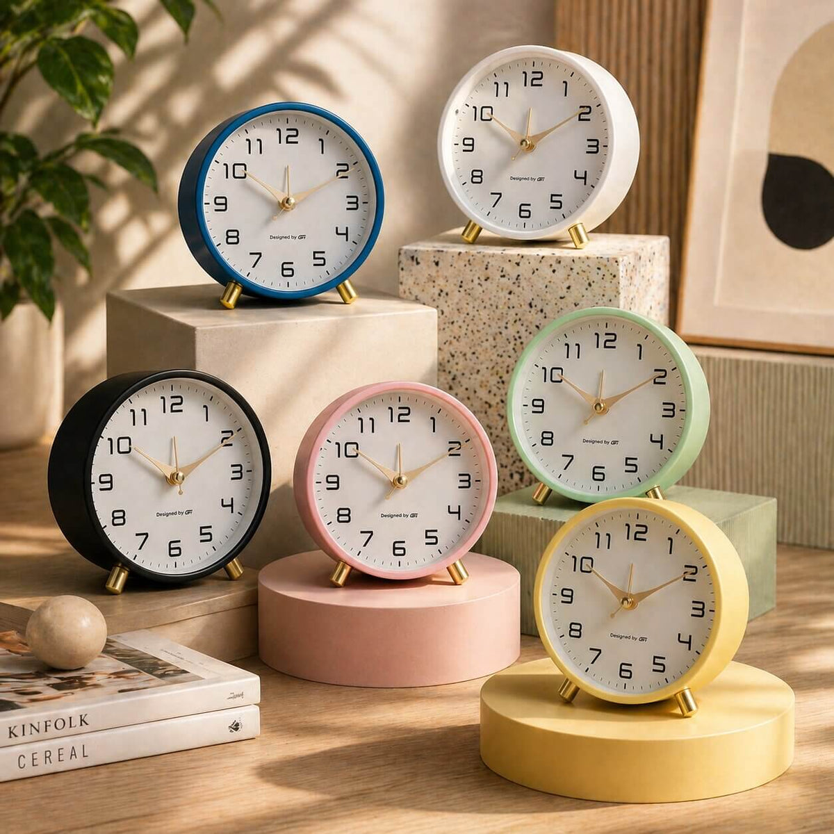 NordZeitra™ | Leise analoge Tischuhr im skandinavischen Design