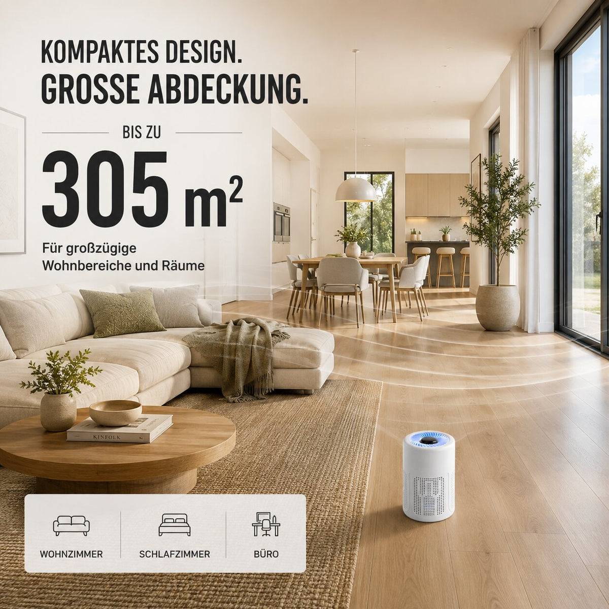 AeroKlar™ | Luftreiniger für große Räume mit Mehrschicht-Filtersystem