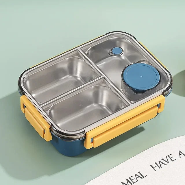 MealNest™ | Lunchbox mit Edelstahlfächern und separatem Saucenbehälter