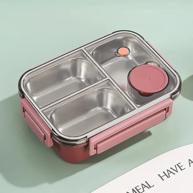 MealNest™ | Lunchbox mit Edelstahlfächern und separatem Saucenbehälter