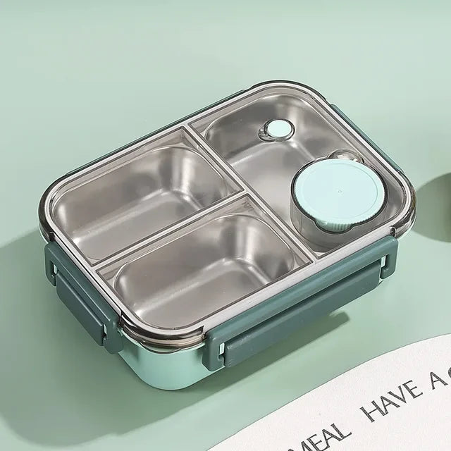 MealNest™ | Lunchbox mit Edelstahlfächern und separatem Saucenbehälter